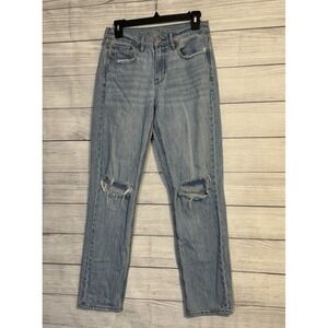 Women's American Eagle 90s Straight Jeans – Size 4 – Light/Medium Wash